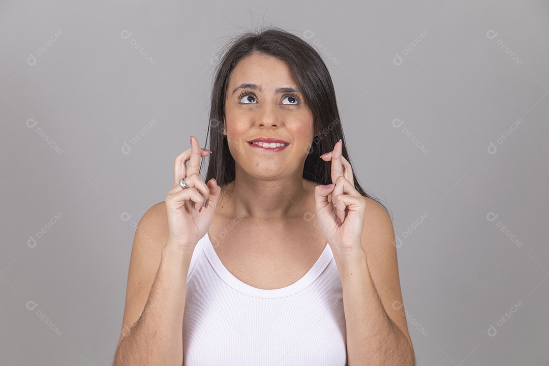 Beautiful young woman pretty girl over isolated background