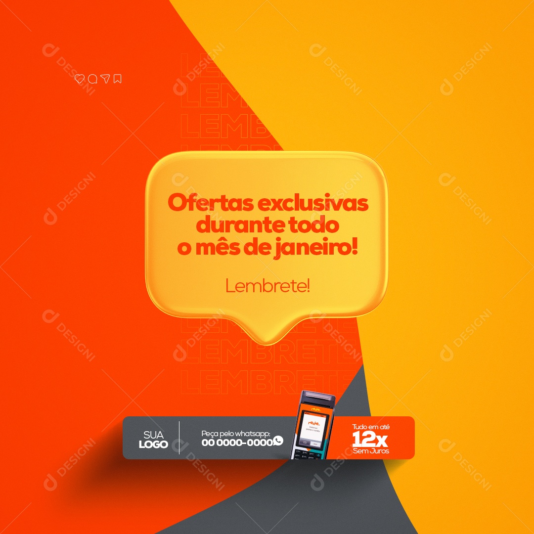 Ofertas Exclusivas Loja de Materiais de Construção Social Media PSD Editável