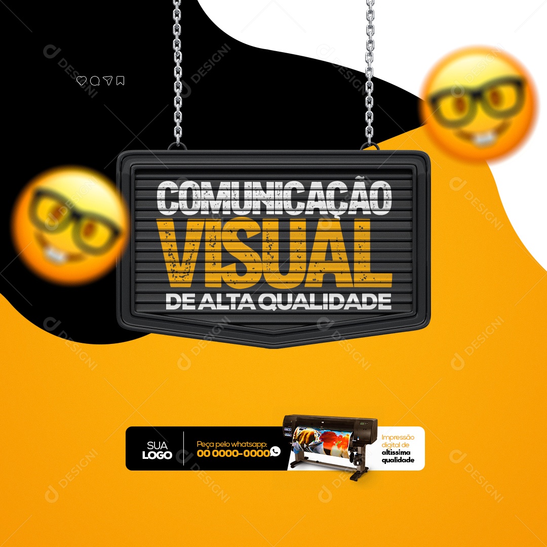 Comunicação Visual e Gráfica Rápida Social Media PSD Editável