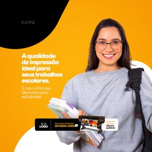 Impressão Ideal Para Seus Trabalhos Comunicação Visual e Gráfica Rápida Social Media PSD Editável