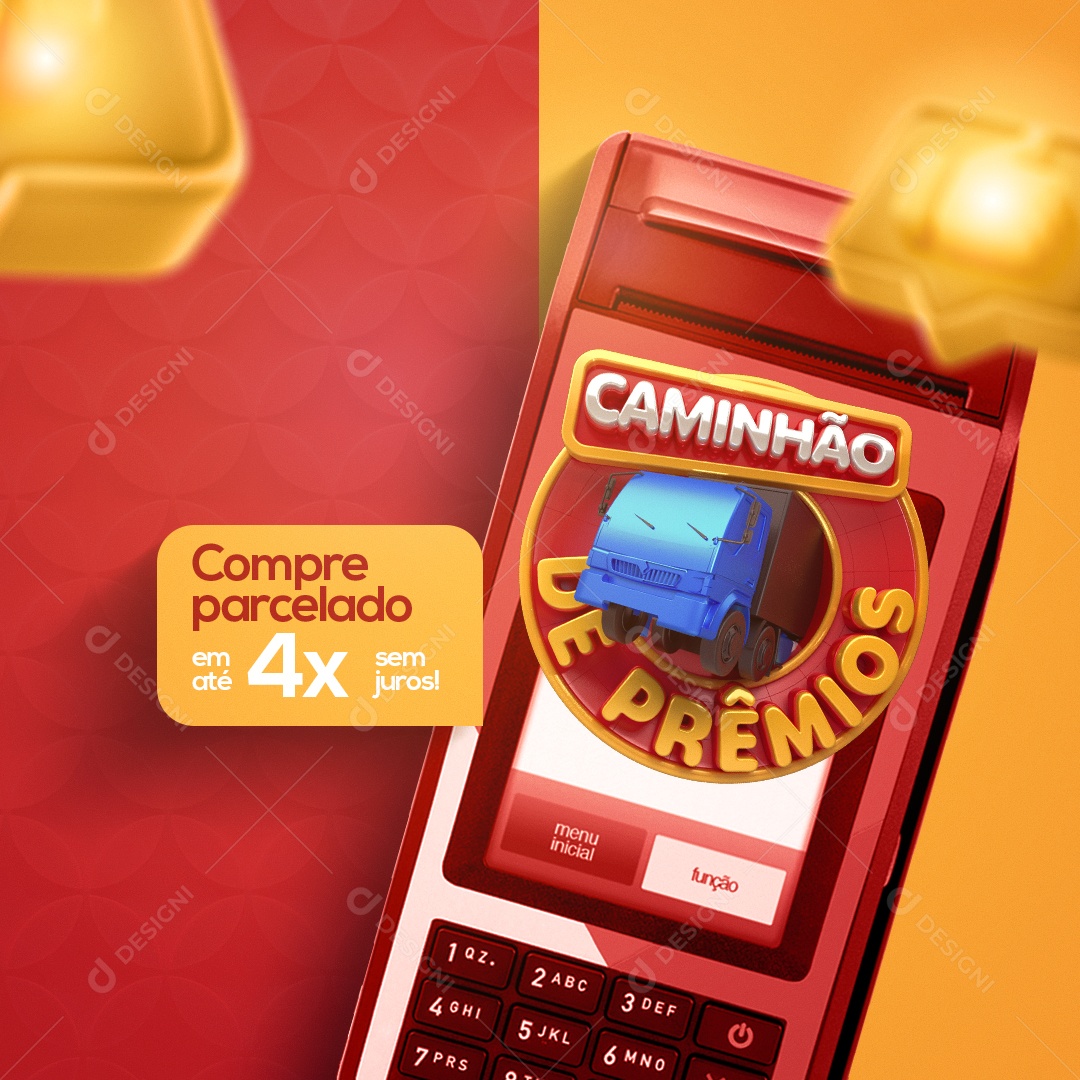 Compre Parcelado em até 4x Sem Juros! Supermercado Social Media PSD Editável