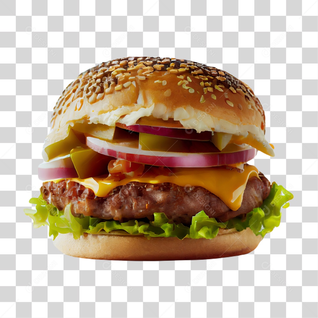 Hamburger Lanche PNG Transparente