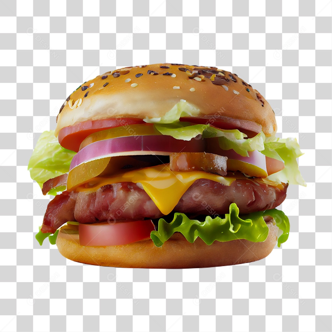 Hamburger Lanche PNG Transparente