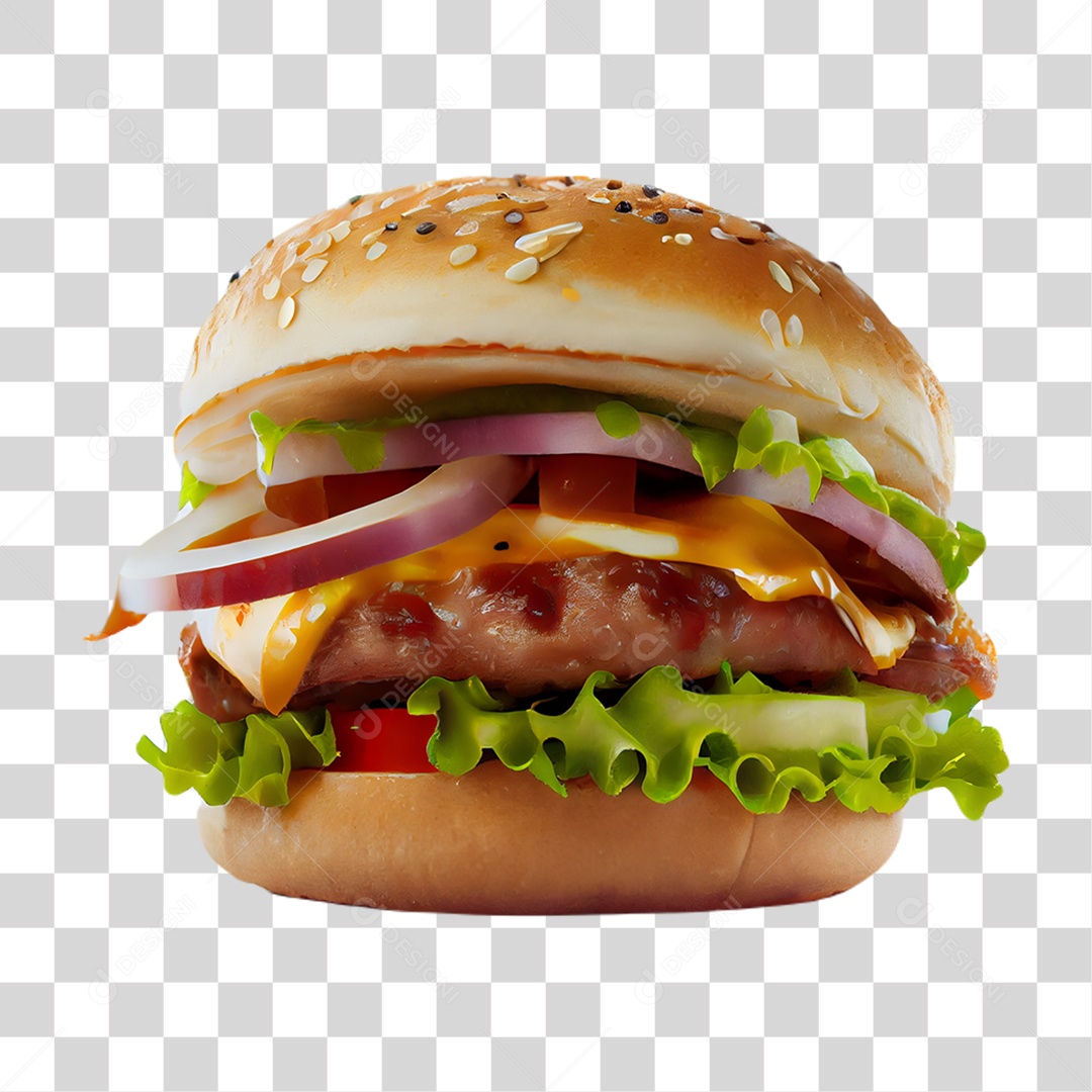 Hamburger Lanche PNG Transparente