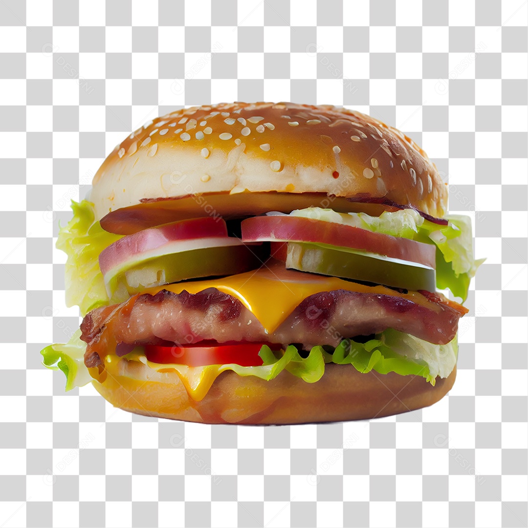 Hamburger Lanche PNG Transparente