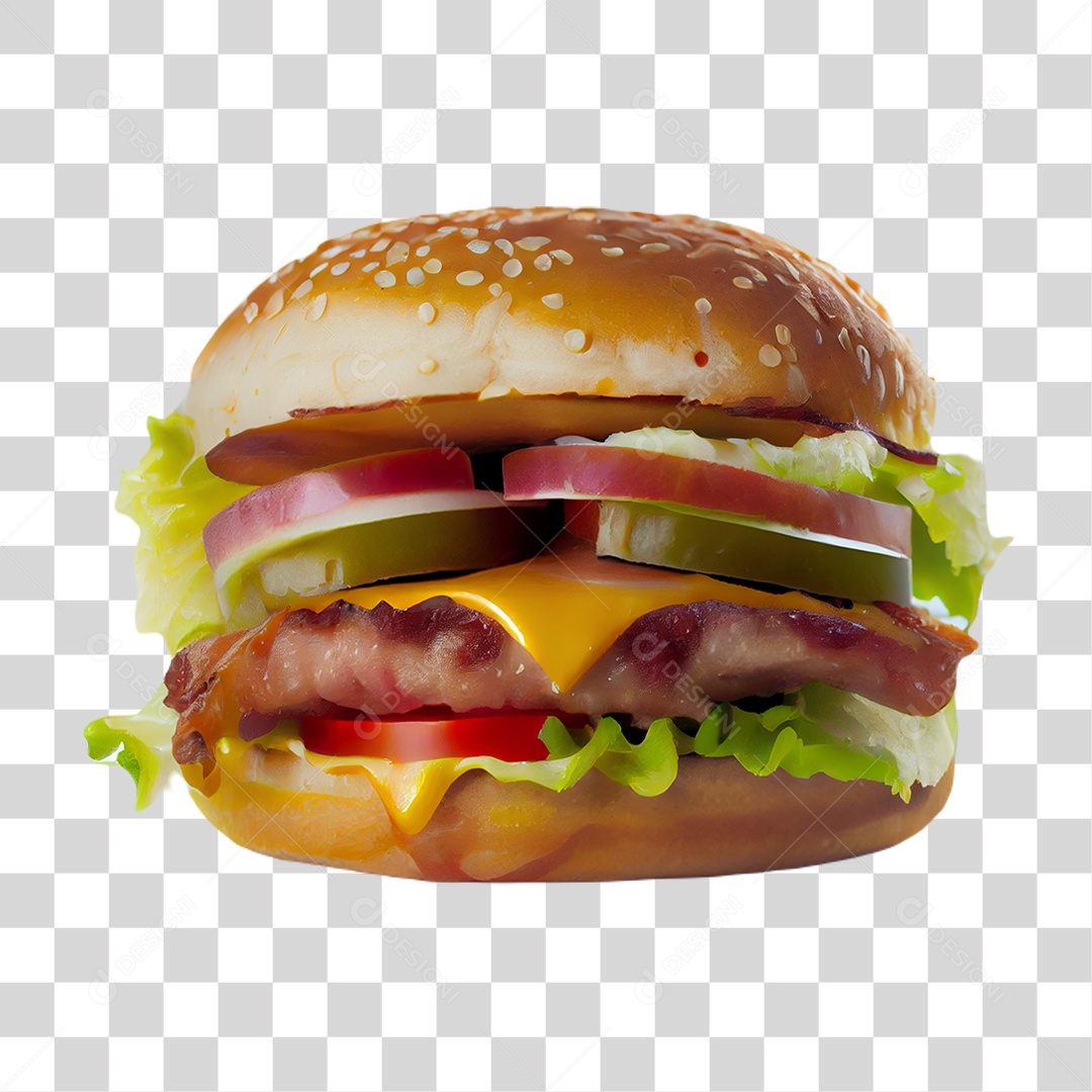 Hamburger Lanche PNG Transparente