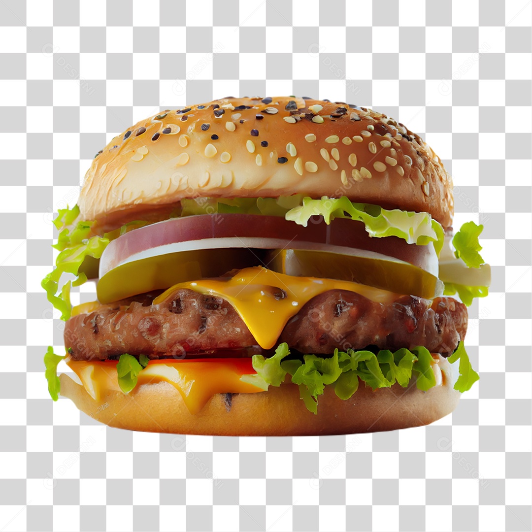 Hamburger Lanche PNG Transparente