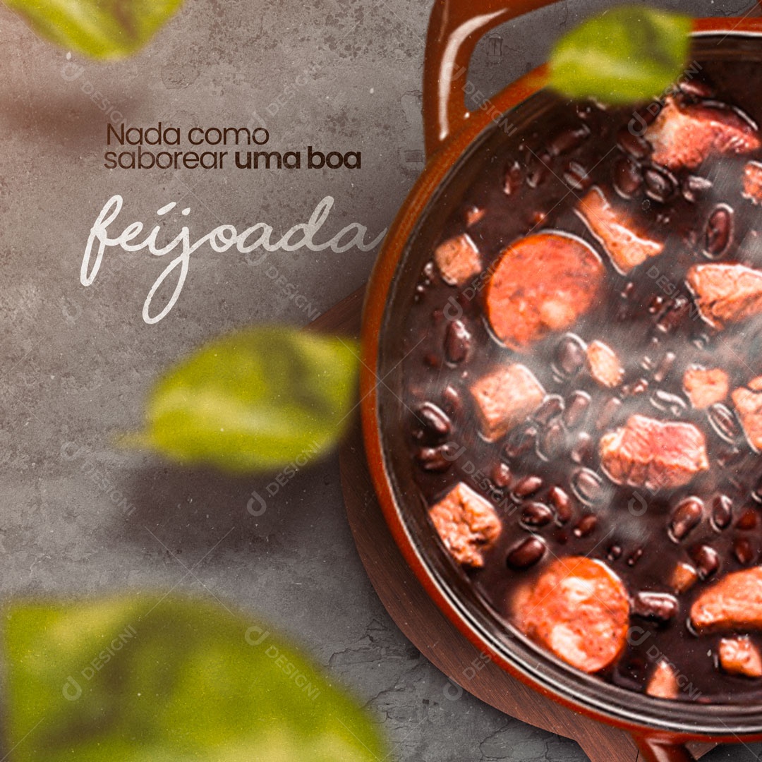 Nada Como Saborear uma Boa Feijoada Social Media PSD Editável