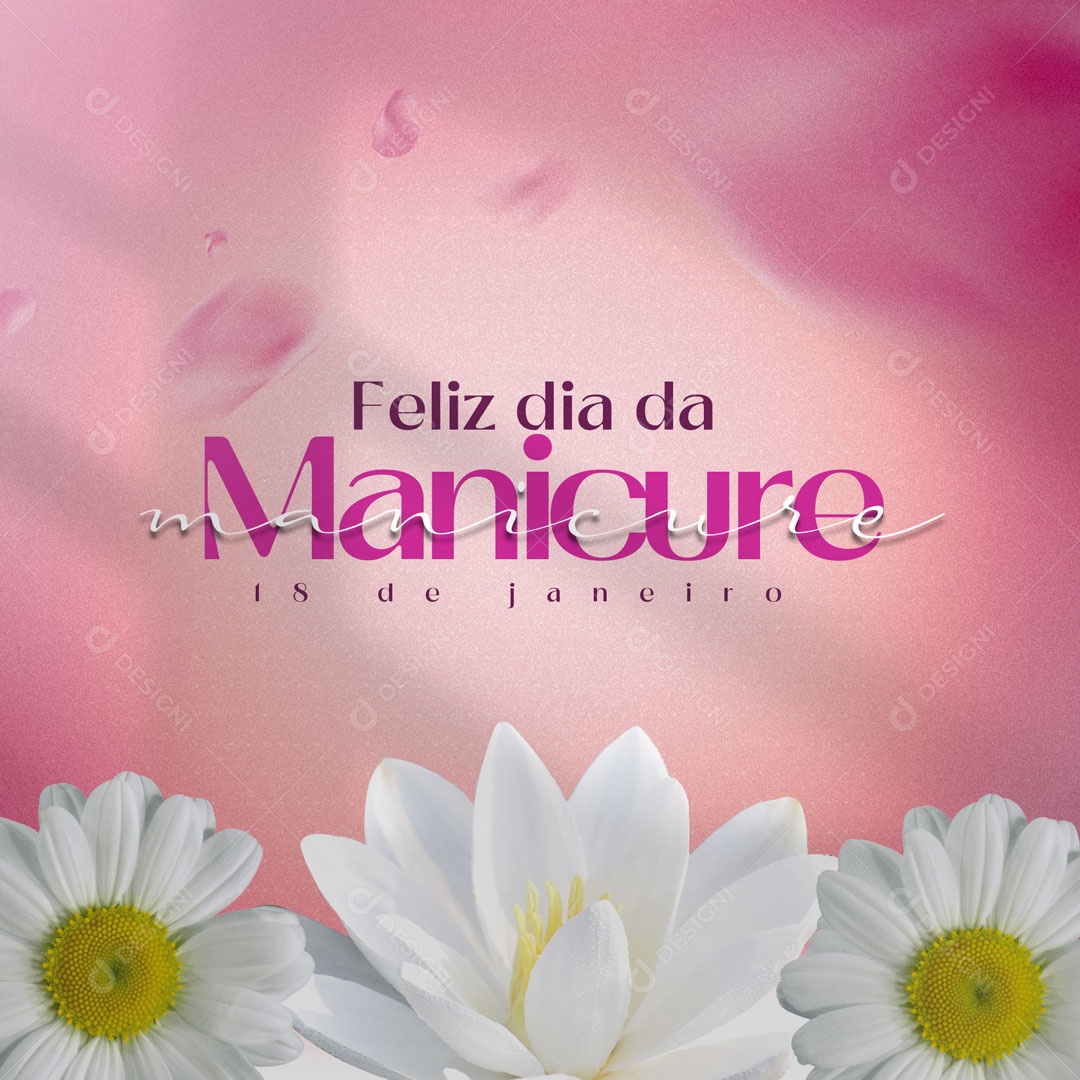 Feliz Dia da Manicure Social Media PSD Editável