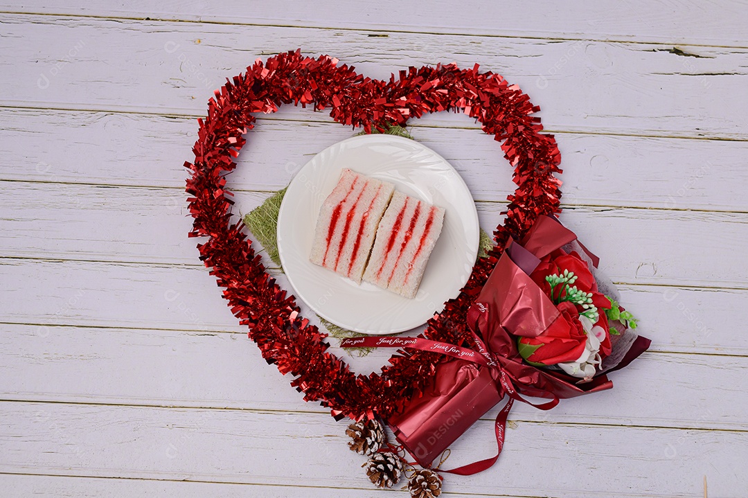 Sanduíche com geleia de morango