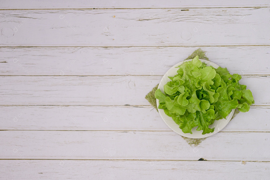 Comida saudável de salada de carvalho verde