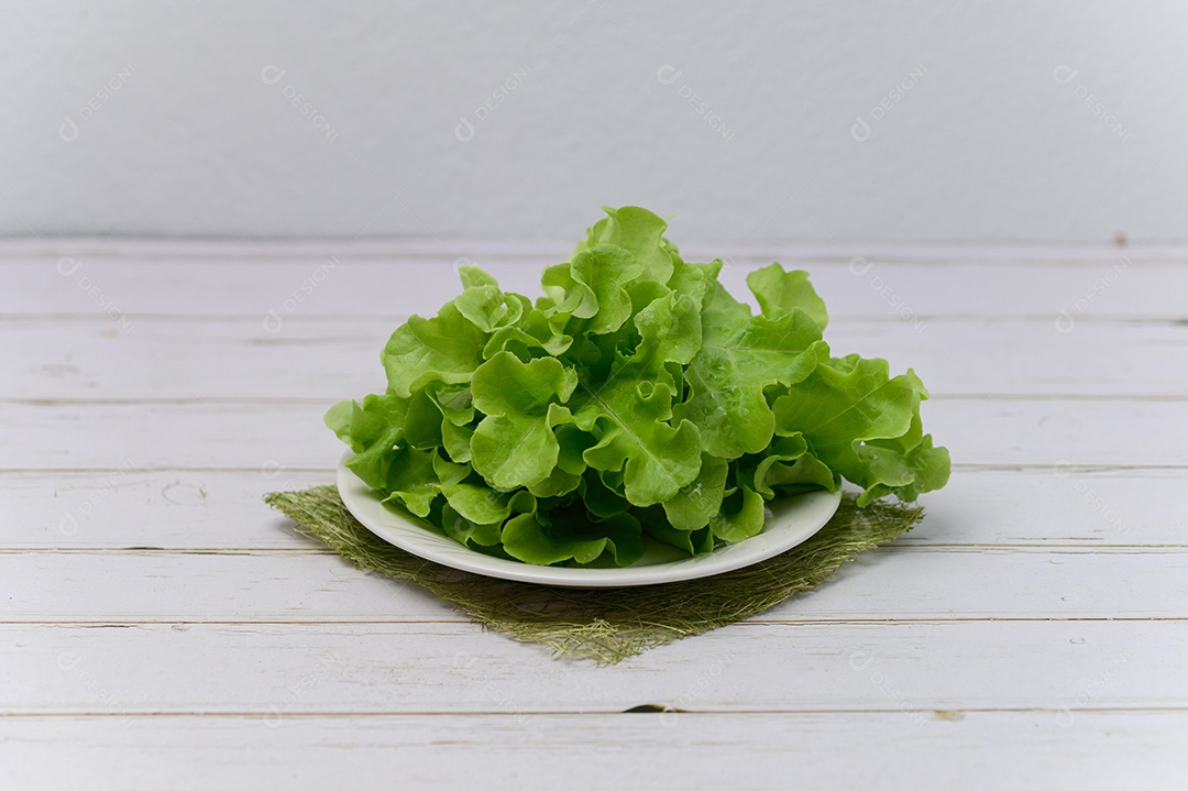 Comida saudável de salada de carvalho verde