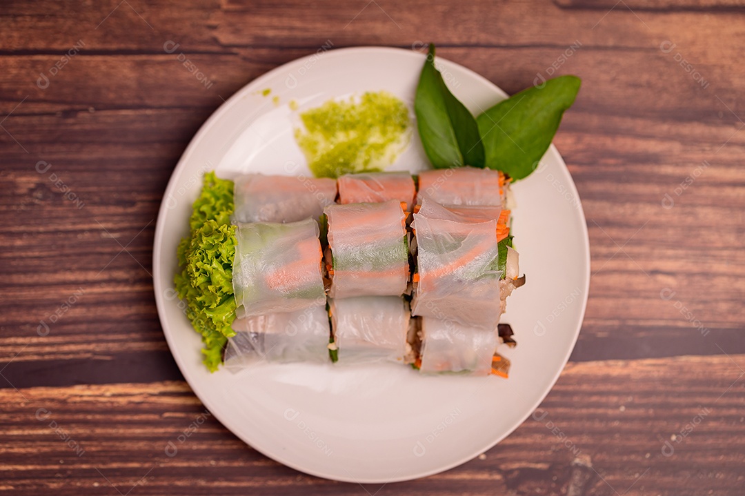 Menu de aperitivos, macarrão Lui Suan