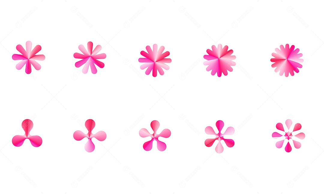 Coleções de Flores Rosa EPS