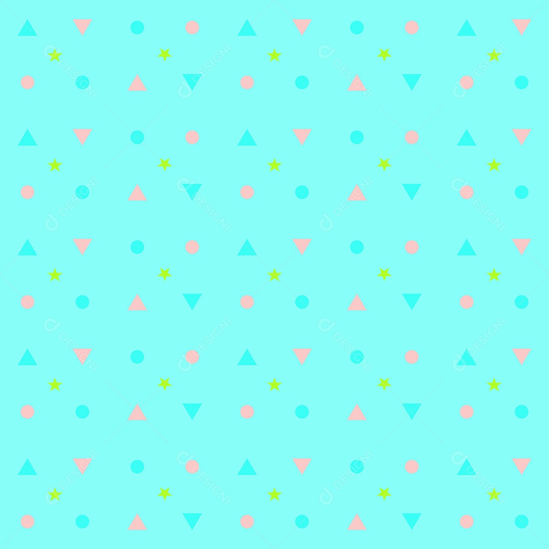 Background de Formas Estrelas Triângulos e Bolas  EPS