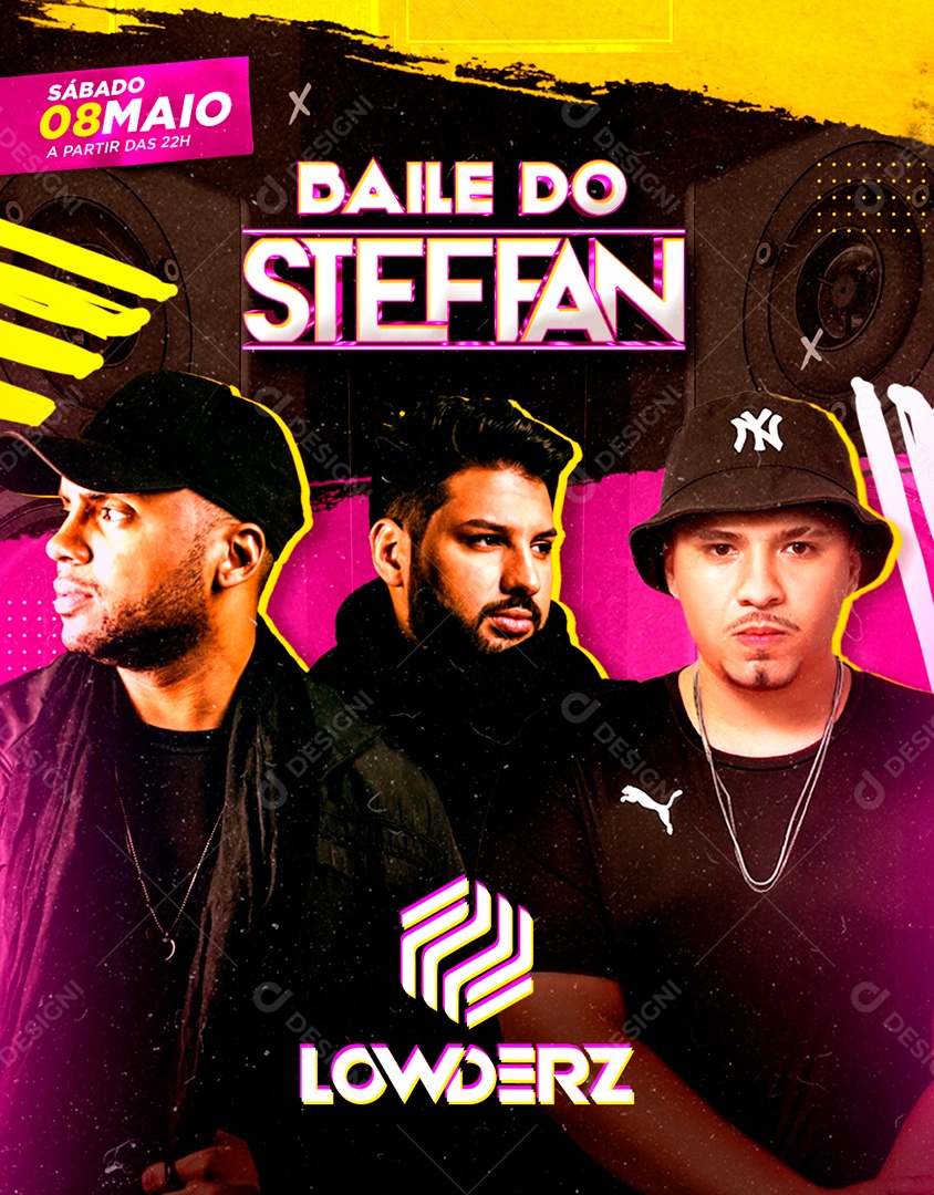 Post Flyer Baile do Steffan Social Media PSD Editável