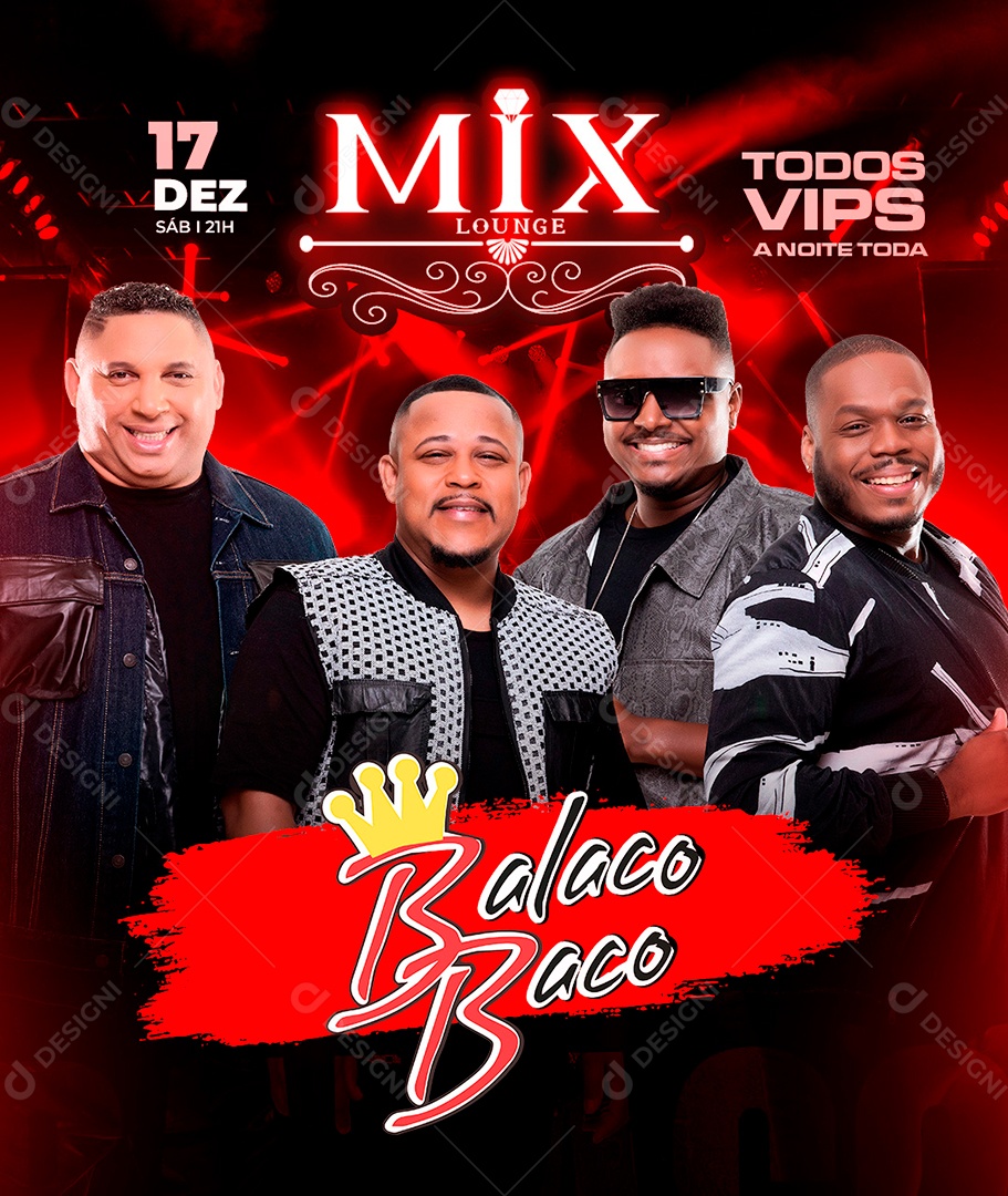 Post Flyer Mix Balaco Baco Social Media PSD Editável