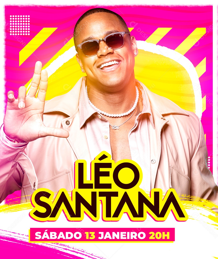 Post Flyer Léo Santana Social Media PSD Editável