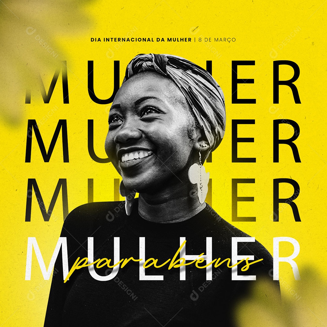 Parabéns Dia Da Mulher 8 de Março Social Media PSD Editável