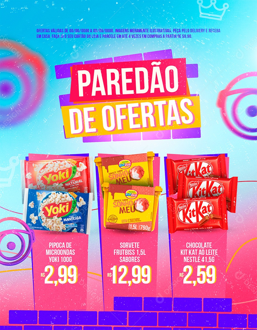 Post Big Brother Brasil Supermercado Social Media PSD Editável