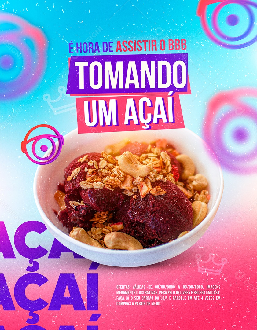 Post Big Brother Brasil Tomando Um Açaí Social Media PSD Editável