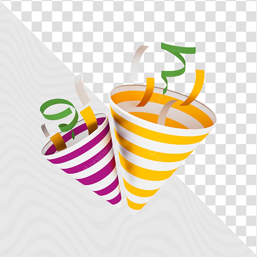 Elemento de Carnaval 3D Para Composição PSD