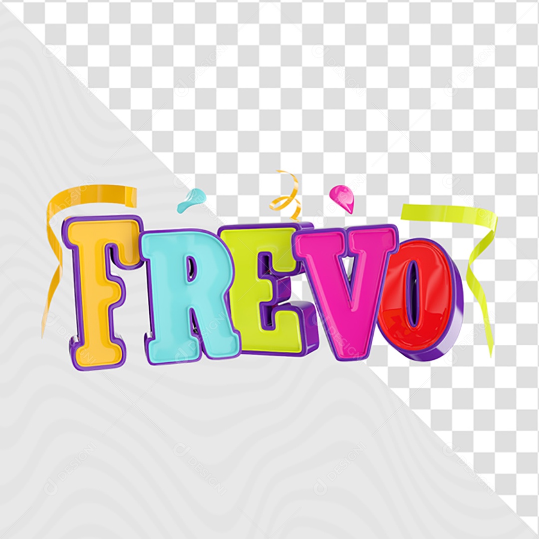 Texto 3D Para Composição Frevo PSD