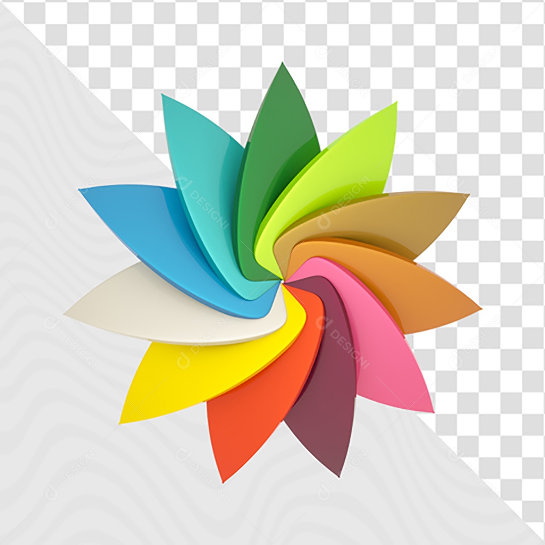 Elemento 3D Para Composição Origami de Carnaval de Carnaval PSD