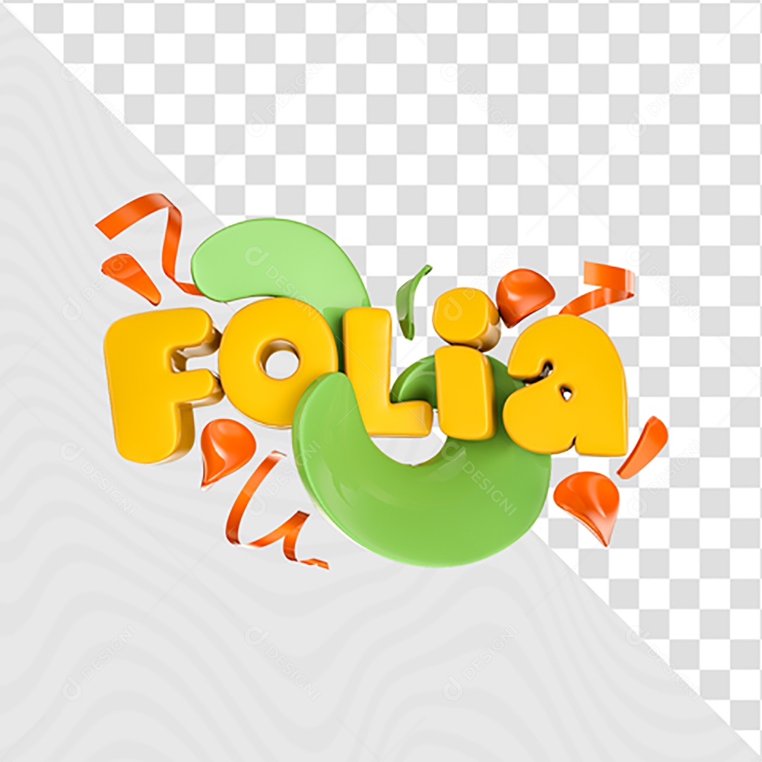 Selo 3D Para Composição Folia PSD