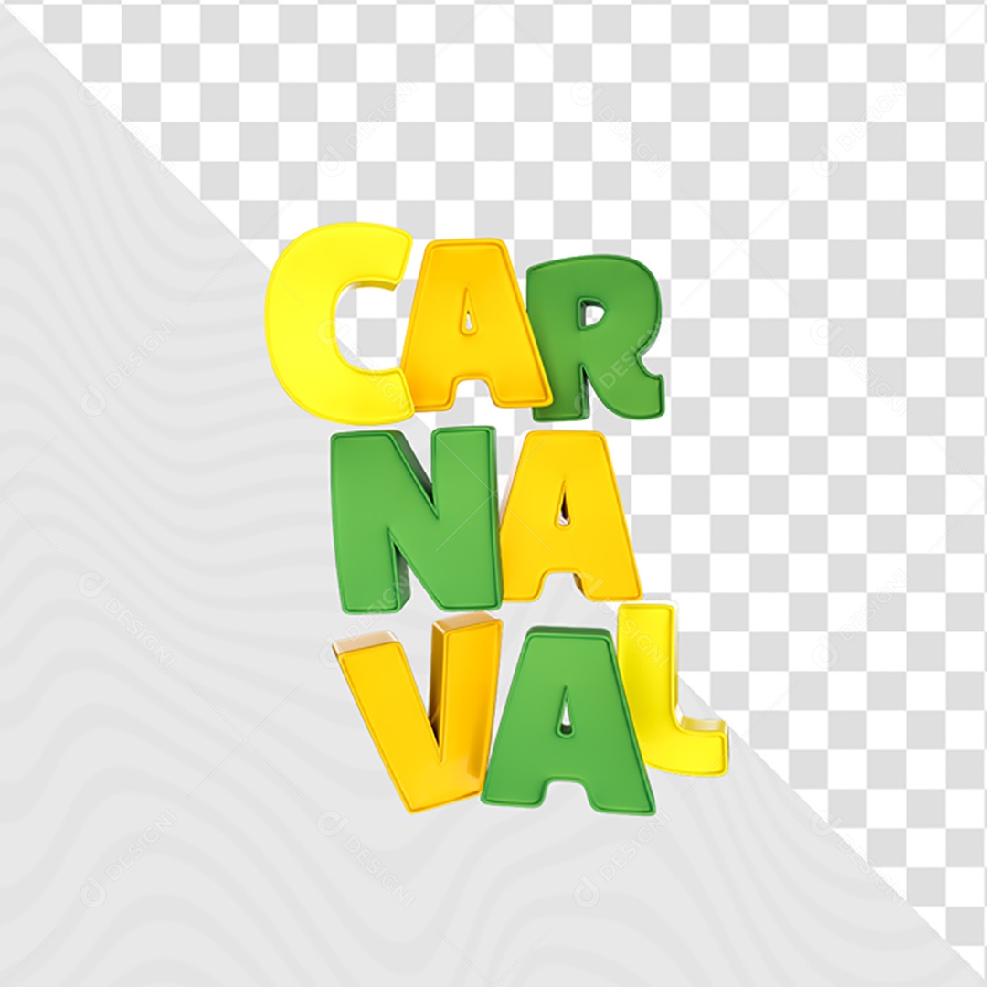 Texto 3D Para Composição Carnaval PSD