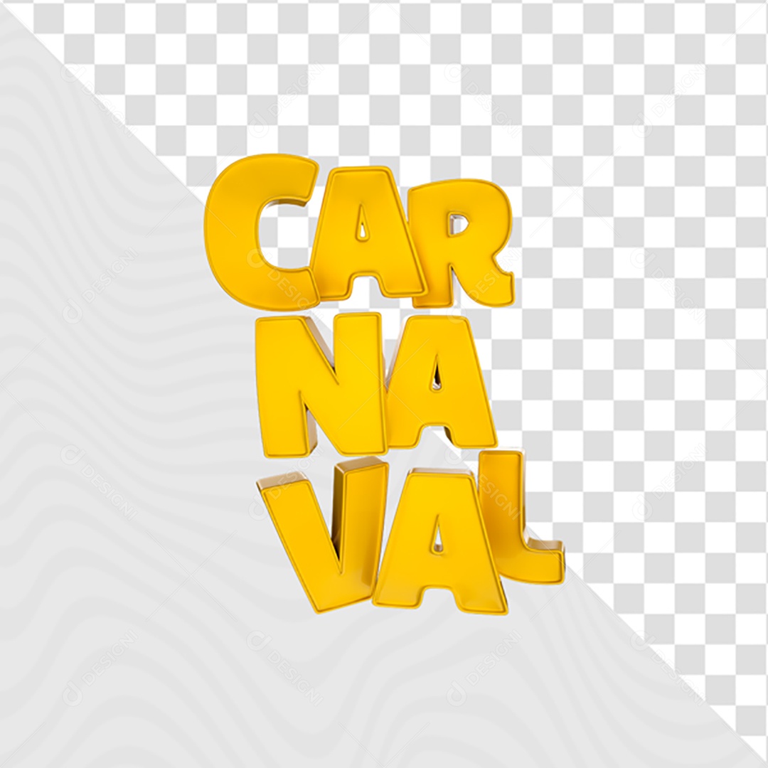 Texto 3D Para Composição Carnaval PSD