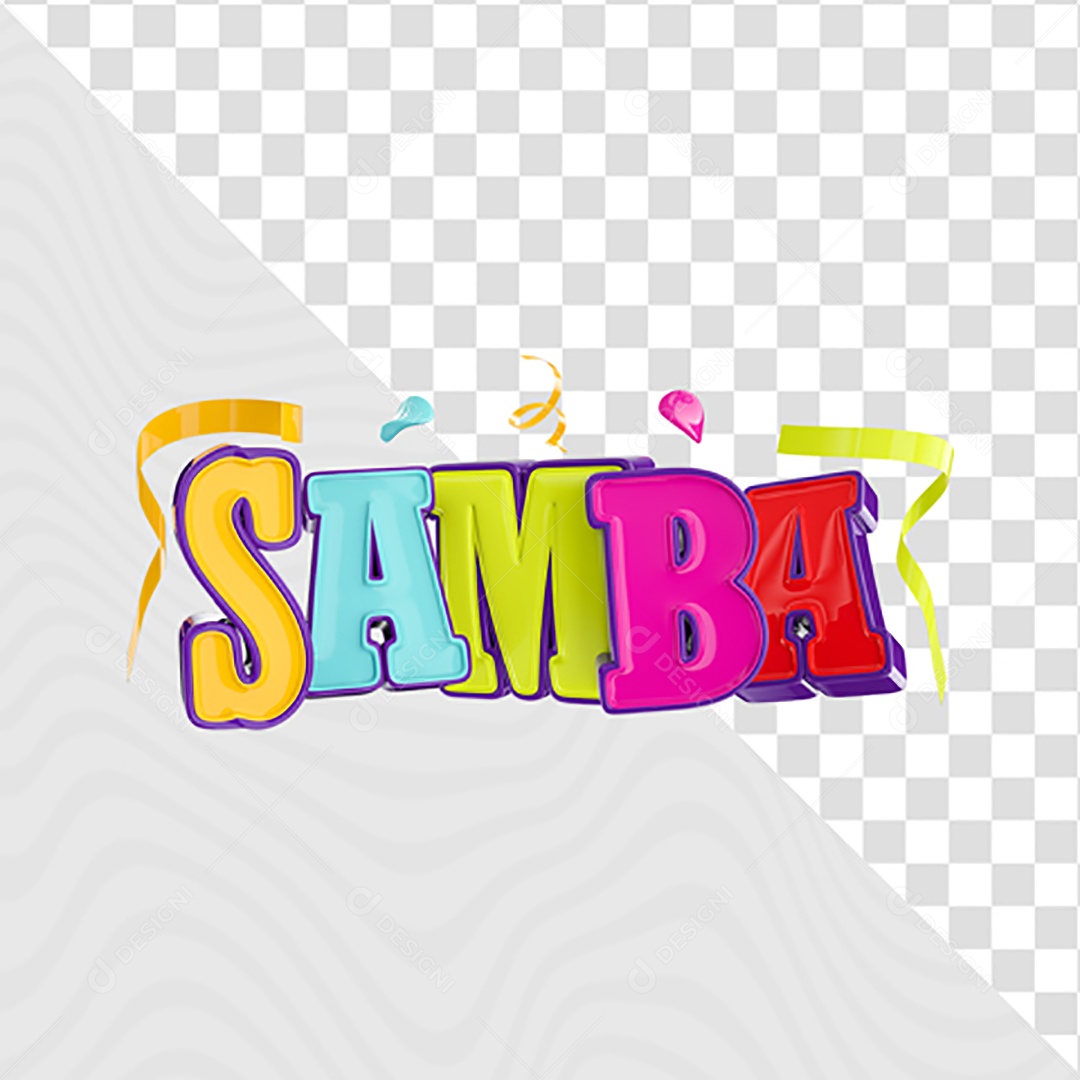 Texto 3D Para Composição Samba PSD