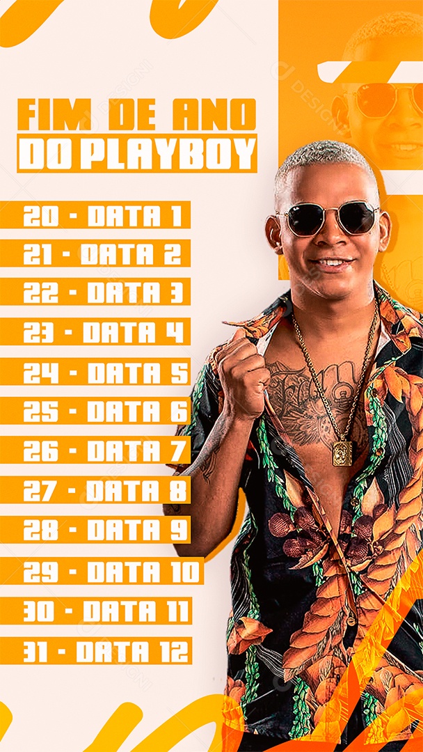 Post Flyer Fim De Ano Com Playboy Social Media PSD Editável