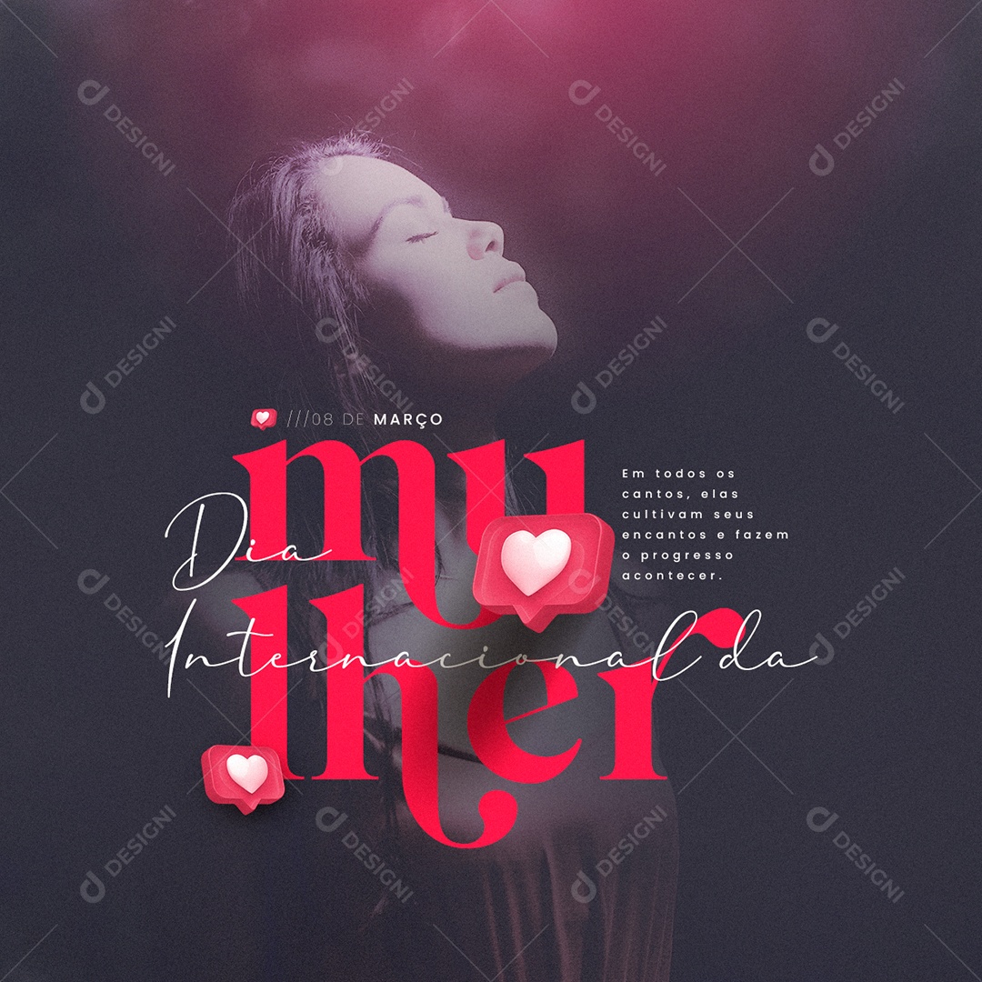 Elas Cultivam seus Encantos Dia Da Mulher Social Media PSD Editável