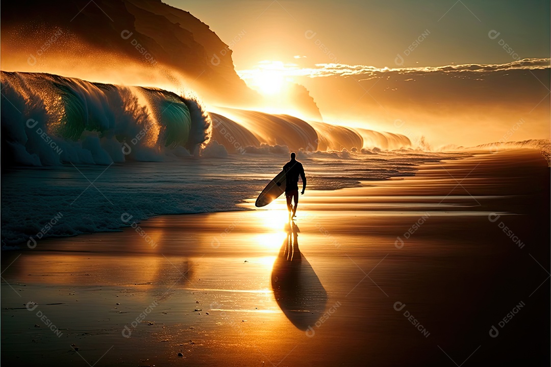 illustration about surfing