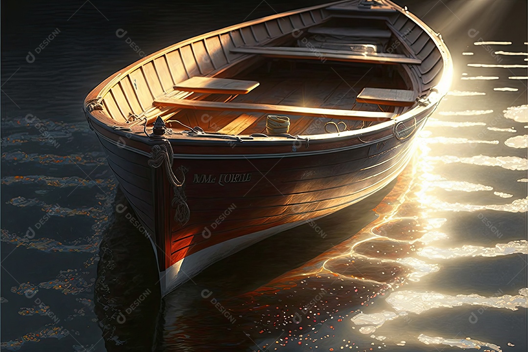 Ilustração sobre barco de pesca