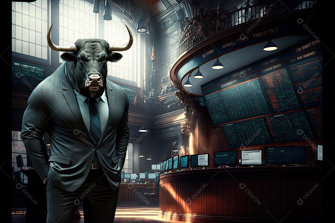 Ilustração sobre o mercado financeiro