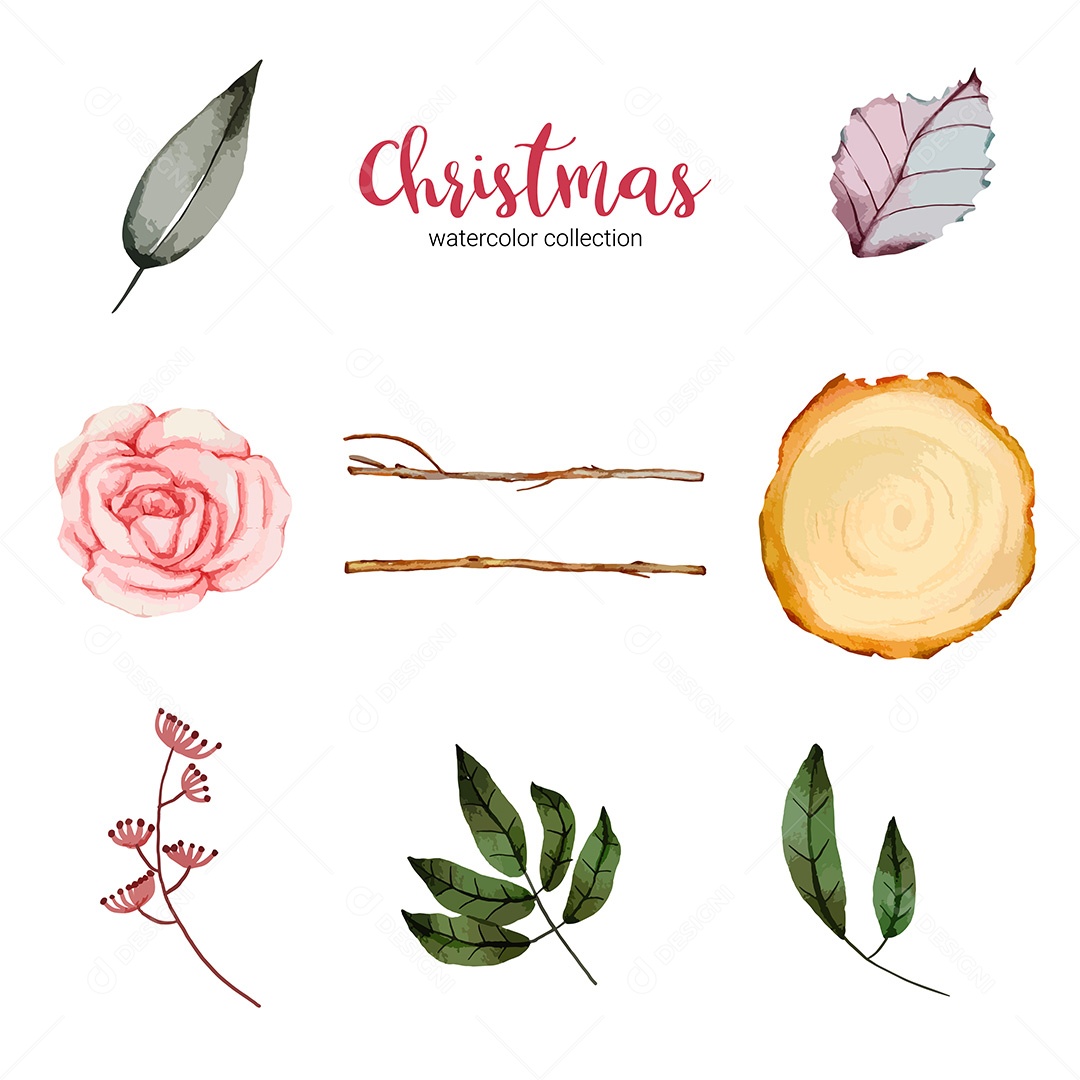 Conjunto de Elementos da Natureza Natal EPS