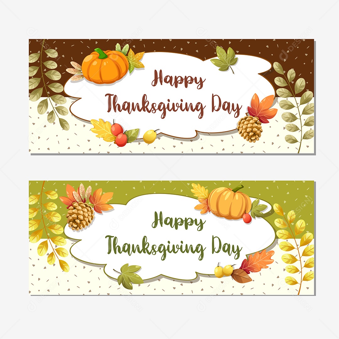Cartões de Ação de Graças Vetor EPS