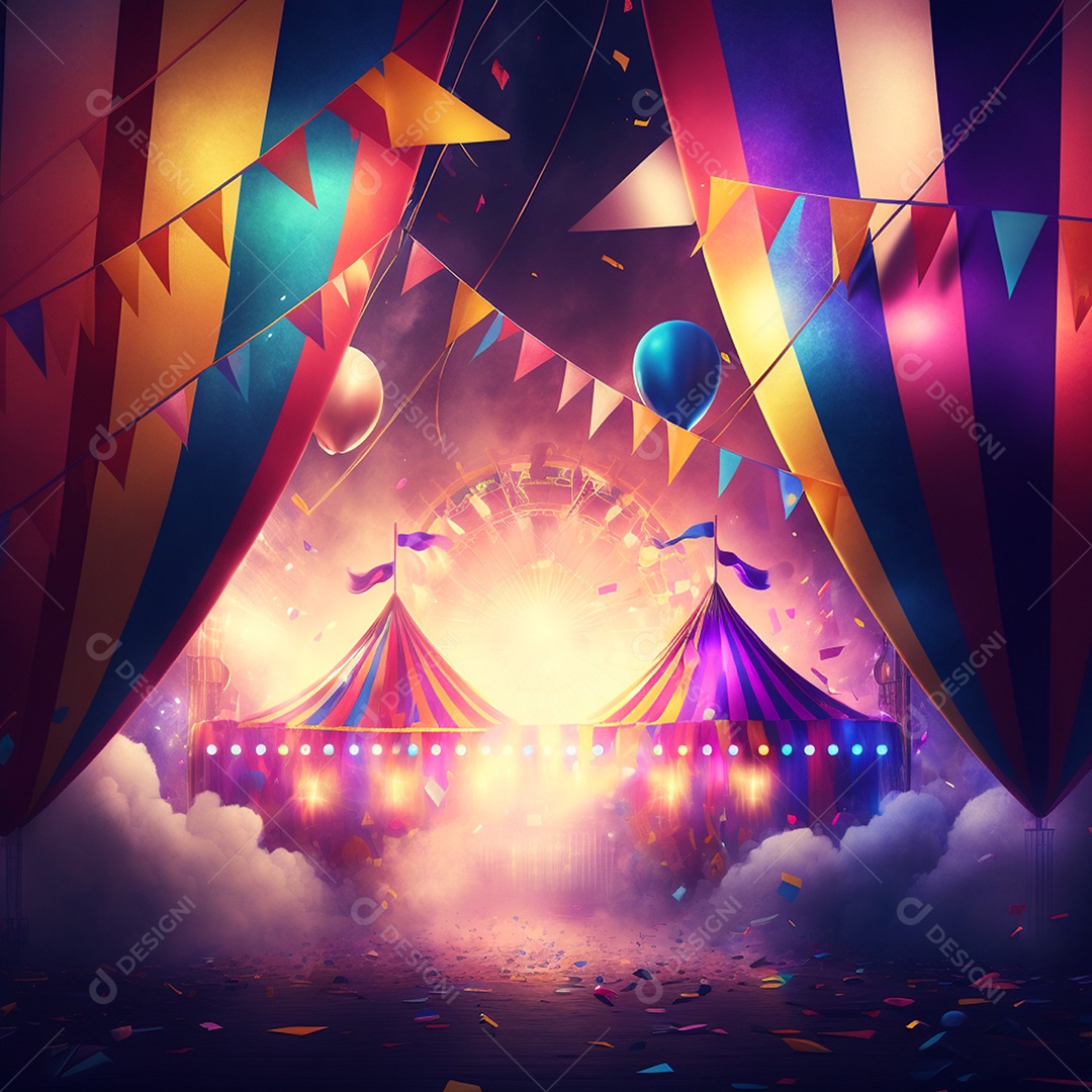 Realistic Circus Background
