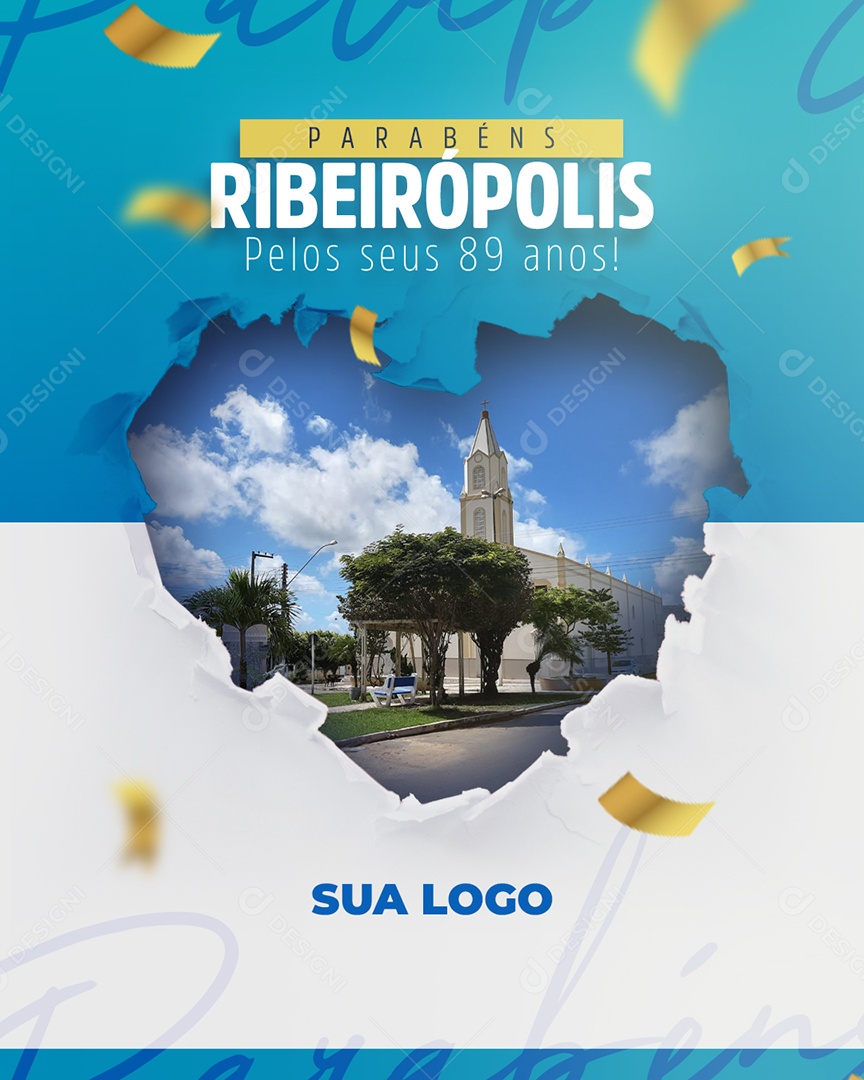 Post Parabéns Ribeirópolis Social Media PSD Editável