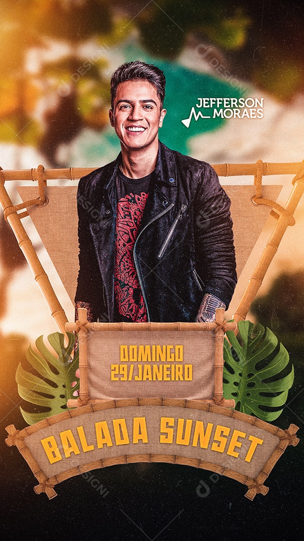 Story Balada Sunset Jefferson Moraes Flyer Social Media PSD Editável