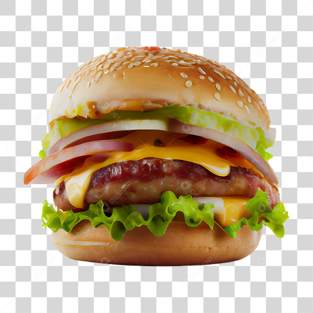 Hamburger Lanche PNG Transparente