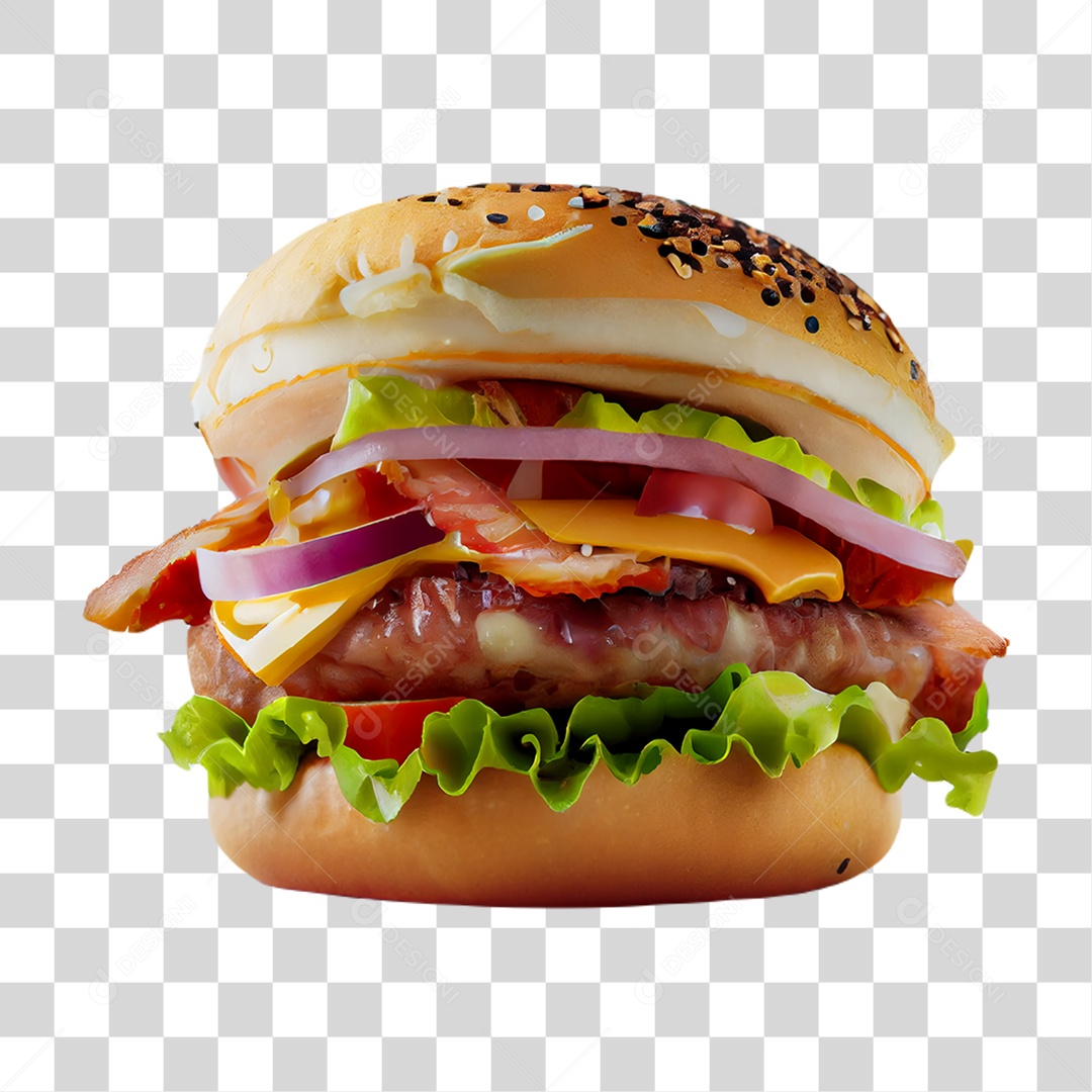 Hamburger Lanche PNG Transparente