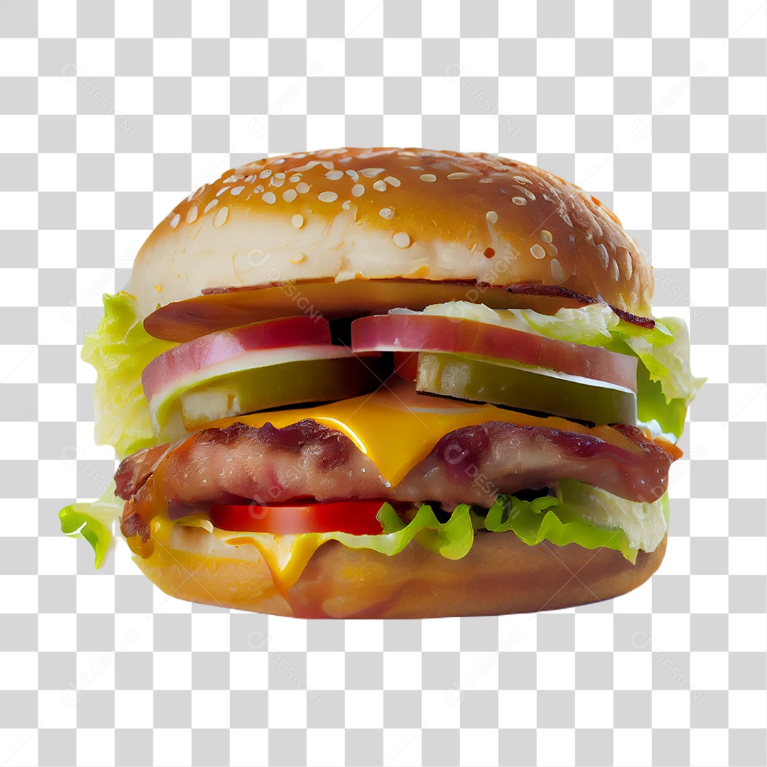 Hamburger Lanche PNG Transparente