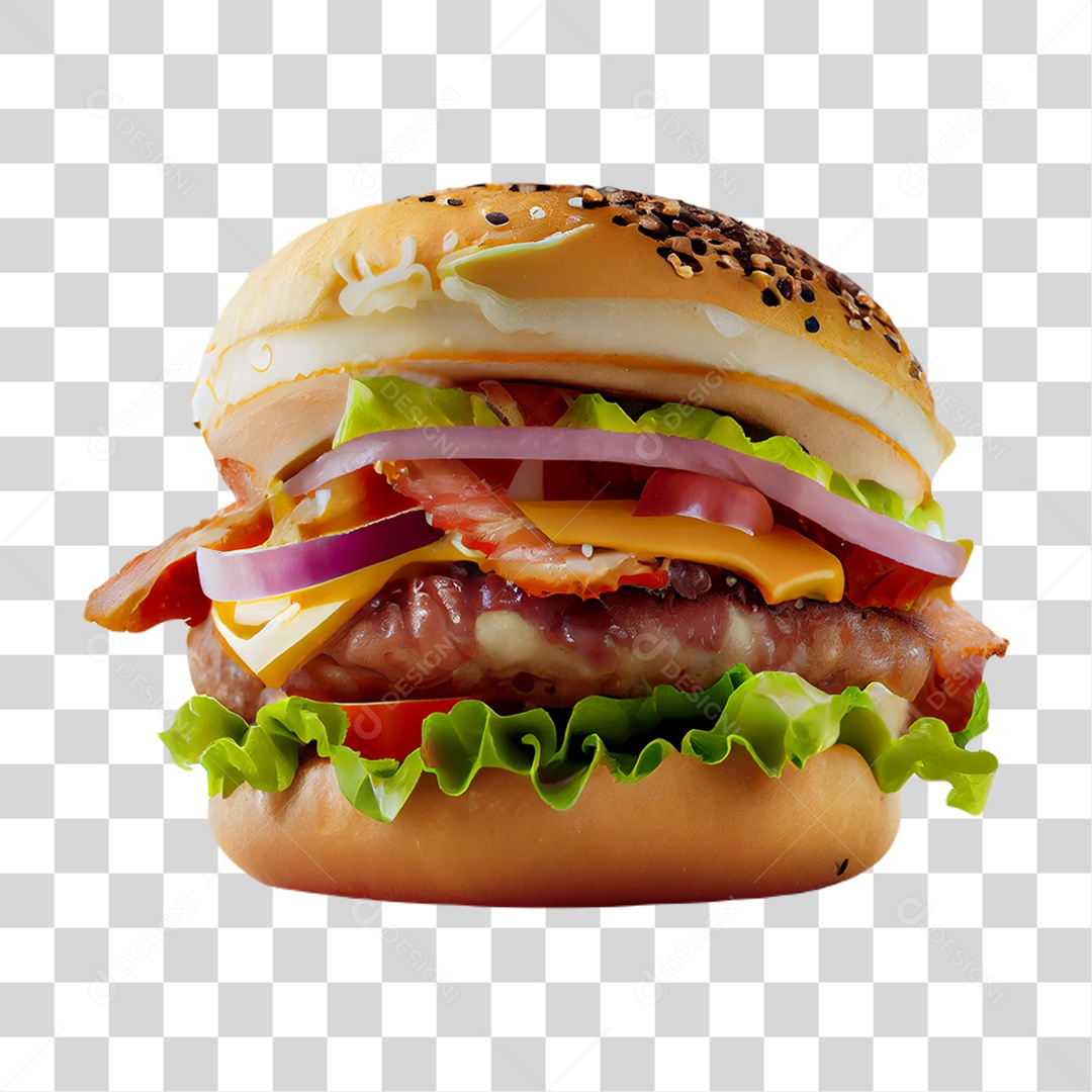 Hamburger Lanche PNG Transparente