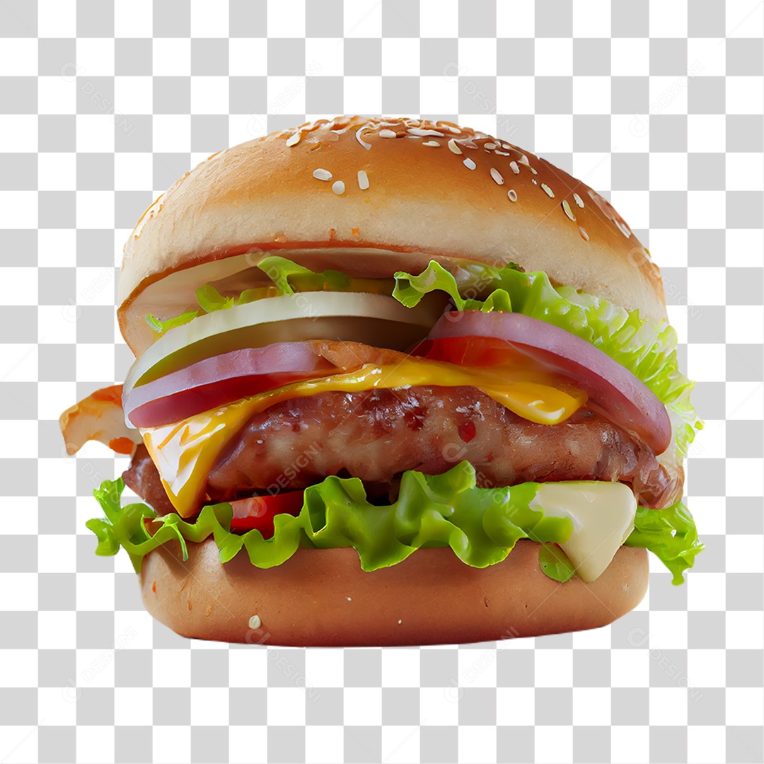 Hamburger Lanche PNG Transparente