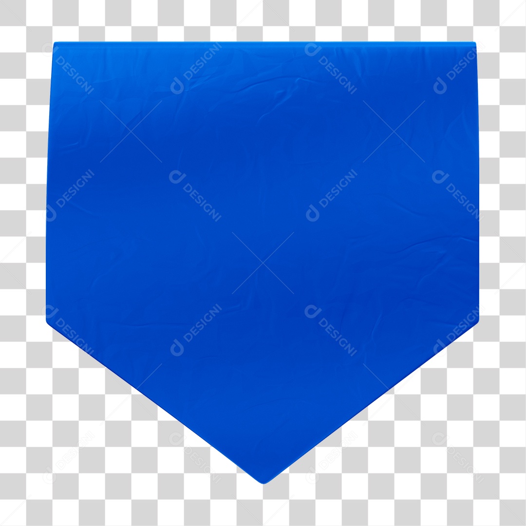 Elemento 3D Bandeirola Azul PNG Transparente Sem Fundo