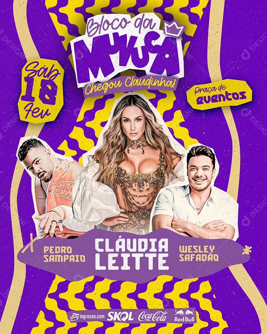 Bloco da Muvuca Social Media PSD Editável