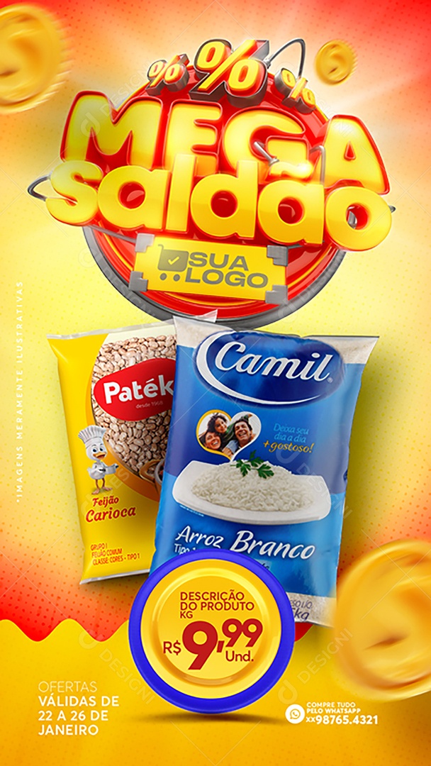 Story Mega Saldão Venha Conferir Social Media PSD Editável